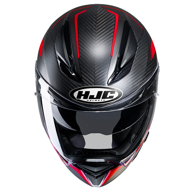 Fibra Casco Hjc F70 Carbon Ubis Nero Rosso - immagine 3