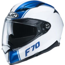 Fibra Casco Hjc F70 Mago Blu Bianco