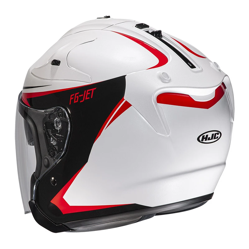 Fibra Casco Hjc Fg Jet Balin Bianco Rosso - immagine 2