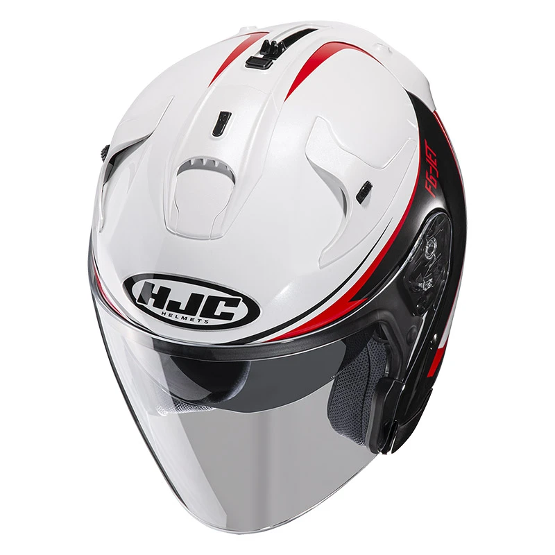 Fibra Casco Hjc Fg Jet Balin Bianco Rosso - immagine 3