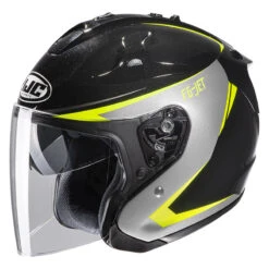 Fibra Casco Hjc Fg Jet Balin Nero Giallo
