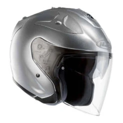 Fibra Hjc Casco Fg Jet Metal Argento