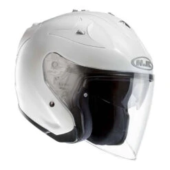 Fibra Hjc Casco Fg Jet Metal Bianco