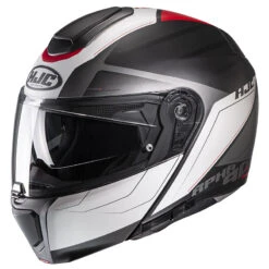 Fibra Casco Modulare Hjc Rpha 90s Cadan Rosso Nero
