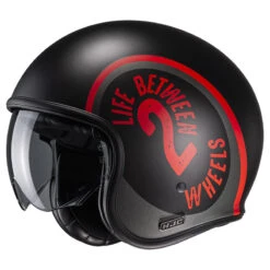 Custom Casco Hjc V30 Harvey Nero Rosso