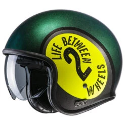 Custom Casco Hjc V30 Harvey Verde Giallo