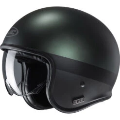Custom Casco Hjc V30 Perot Verde Nero
