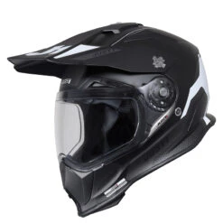 Crosstourer Casco Just-1 J14 F Elite Bianco Nero Opaco