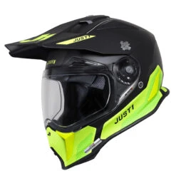 Crosstourer Casco Just-1 J14 F Elite Giallo Fluo Opaco