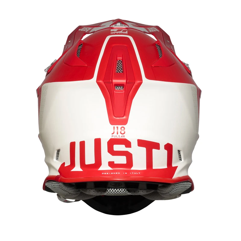 Fibra Casco Just-1 J18 Mips Pulsar Rosso Bianco Opaco - immagine 3