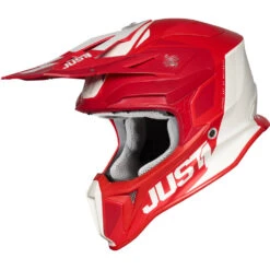 Fibra Casco Just-1 J18 Pulsar Rosso Bianco