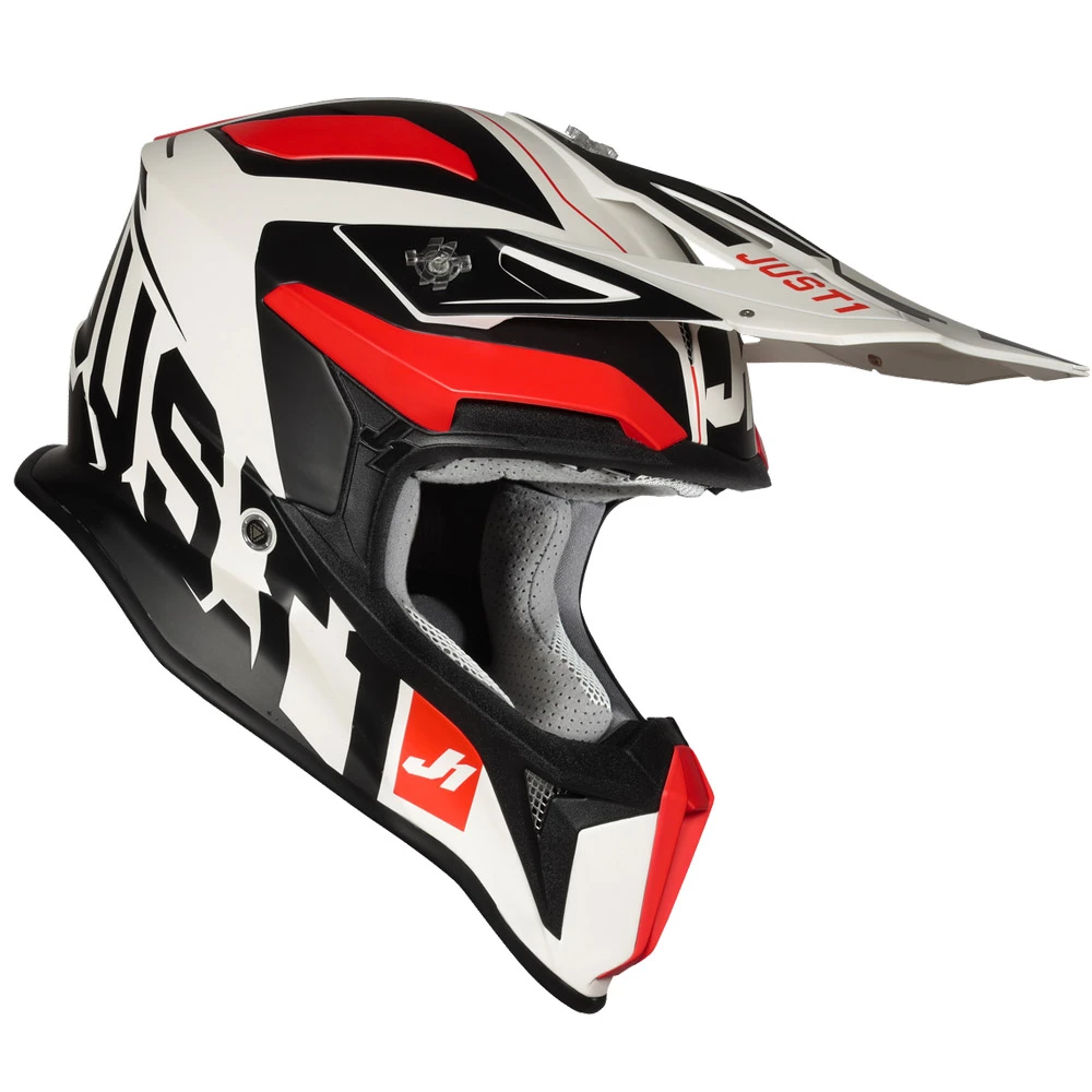 Fibra Casco Just-1 J18 Virtual Rosso Fluo Bianco - immagine 2