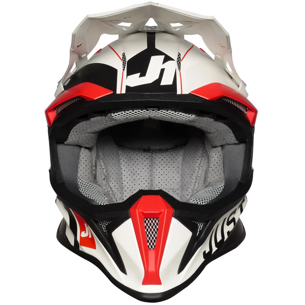 Fibra Casco Just-1 J18 Virtual Rosso Fluo Bianco - immagine 3