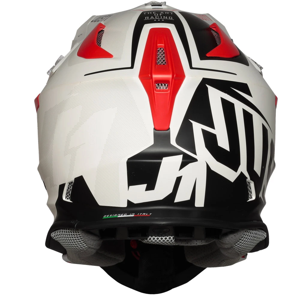 Fibra Casco Just-1 J18 Virtual Rosso Fluo Bianco - immagine 4
