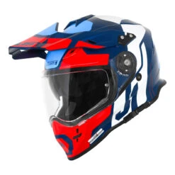 Crosstourer Casco Just-1 J34 Pro Tour Rosso Blu