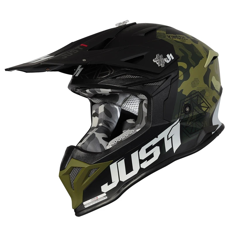 Policarbonato Casco Just-1 J39 Kinetic Camo Army Verde