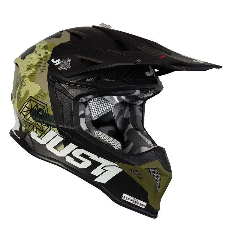 Policarbonato Casco Just-1 J39 Kinetic Camo Army Verde - immagine 2