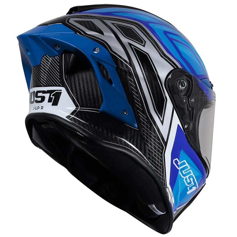 Fibra Casco Just-1 J Gpr Carbon Instinct Blu Fluo - immagine 2