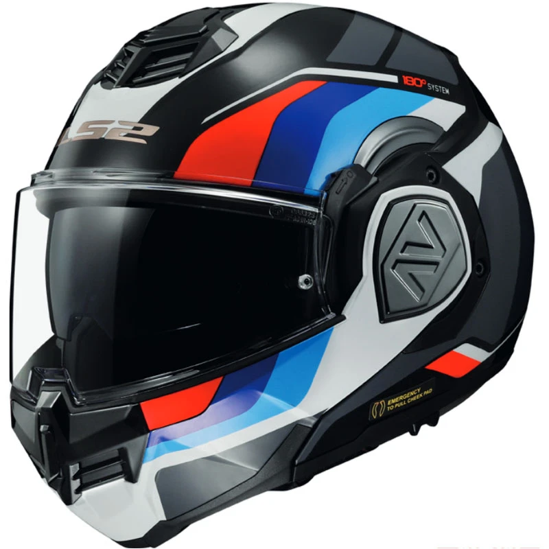 Policarbonato Casco Ls2 Ff906 Advant Sport Blu Rosso Bianco