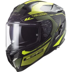Fibra Casco Ls2 Ff327 Challenger Carbon Thorn Verde Militare