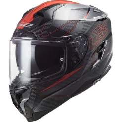 Fibra Casco Ls2 Ff327 Challenger Carbon Fold Rosso
