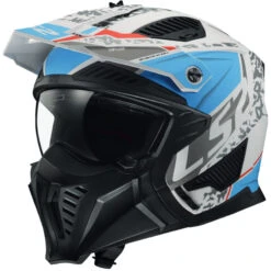 Mentoniera Removibile Casco Ls2 Ff606 Drifter Devor Bianco Opaco Blu