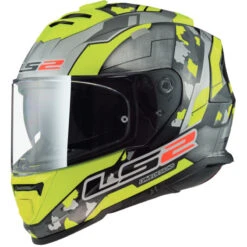 Policarbonato Casco Ls2 Ff800 Storm Cyborg Giallo Opaco Grigio