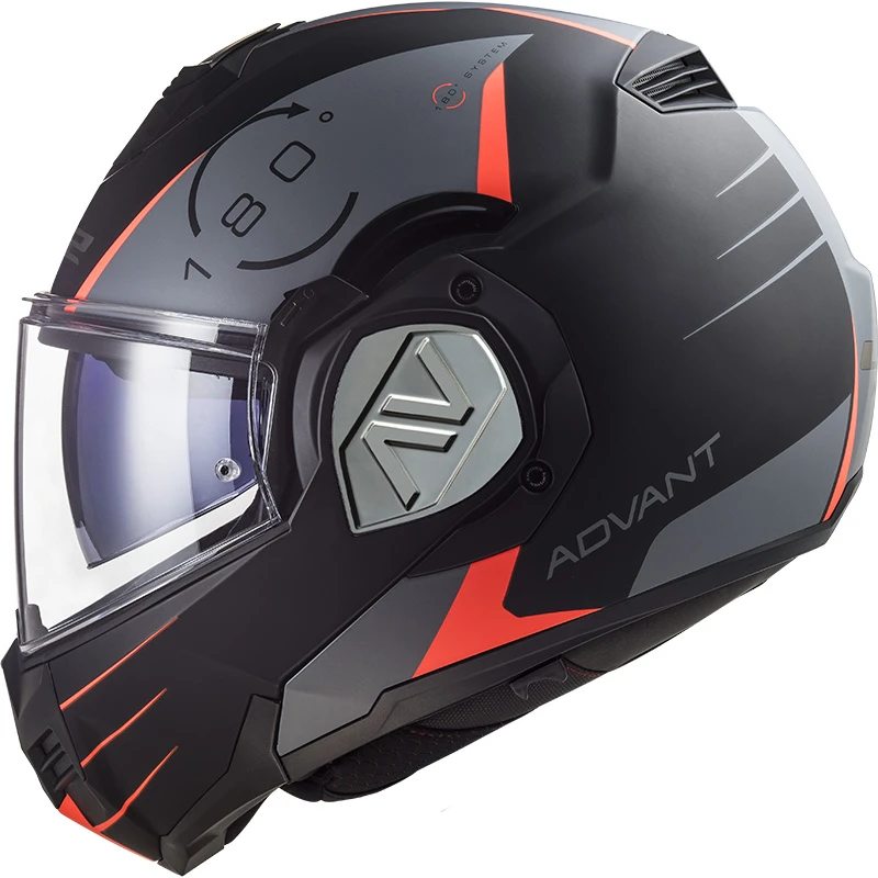 Policarbonato Casco Modulare Ls2 Ff906 Advant Codex Nero Titanio - immagine 2