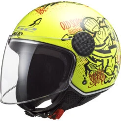 Policarbonato Casco Ls2 Sphere Lux Of558 Skater Hv Giallo