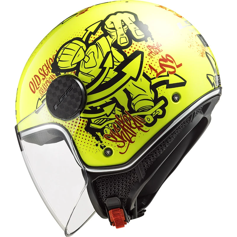 Policarbonato Casco Ls2 Sphere Lux Of558 Skater Hv Giallo - immagine 2