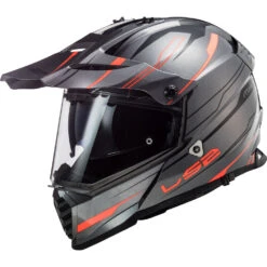 Crosstourer Ls2 Mx436 Pioneer Evo Knight Titanio Arancio Fluo