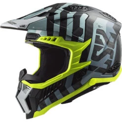Fibra Casco Ls2 Mx703 X-force Barrier Sky Blu