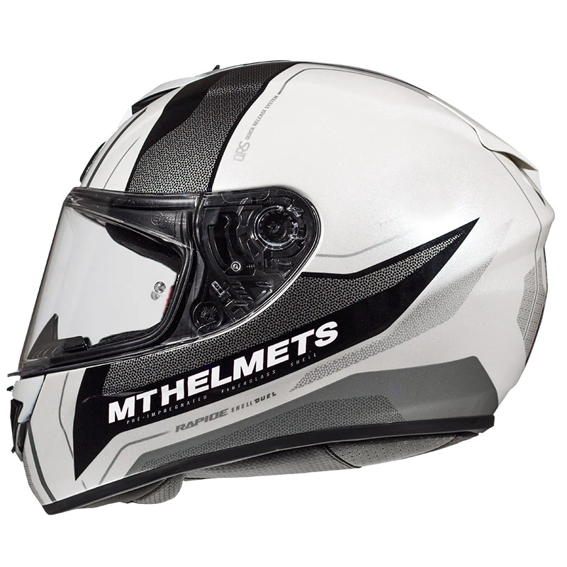 Fibra Mt Helmets Rapide Duel D7 Bianco Argento - immagine 2