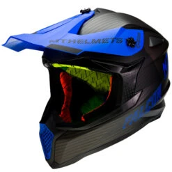 Policarbonato Casco Mt Helmets Falcon System D7 Blu
