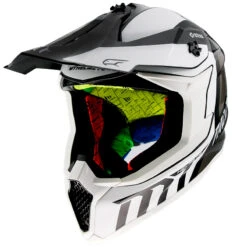 Policarbonato Casco Mt Helmets Falcon Warrior B0 Bianco