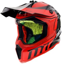 Policarbonato Casco Mt Helmets Falcon Warrior C5 Rosso