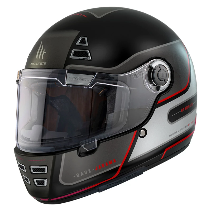 Policarbonato Casco Mt Helmets Jarama Baux E5 Nero Opaco