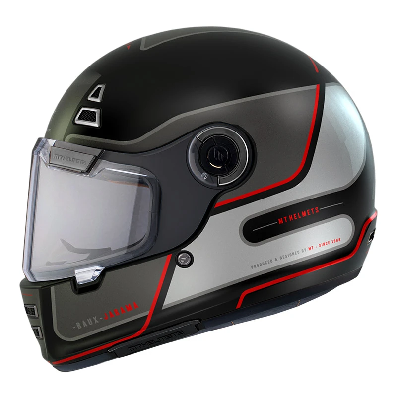 Policarbonato Casco Mt Helmets Jarama Baux E5 Nero Opaco - immagine 2