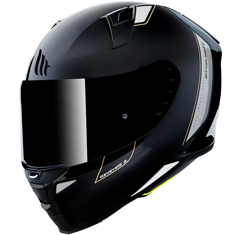 Policarbonato Casco Mt Helmets Revenge 2 Solid A11 Nero