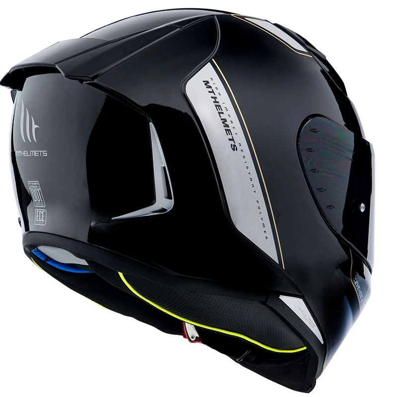 Policarbonato Casco Mt Helmets Revenge 2 Solid A11 Nero - immagine 3