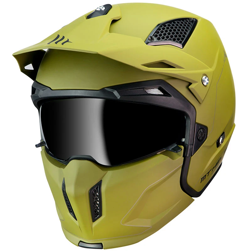 Mentoniera Removibile Mt Helmets Streetfighter Sv Solid A6 Verde Opaco