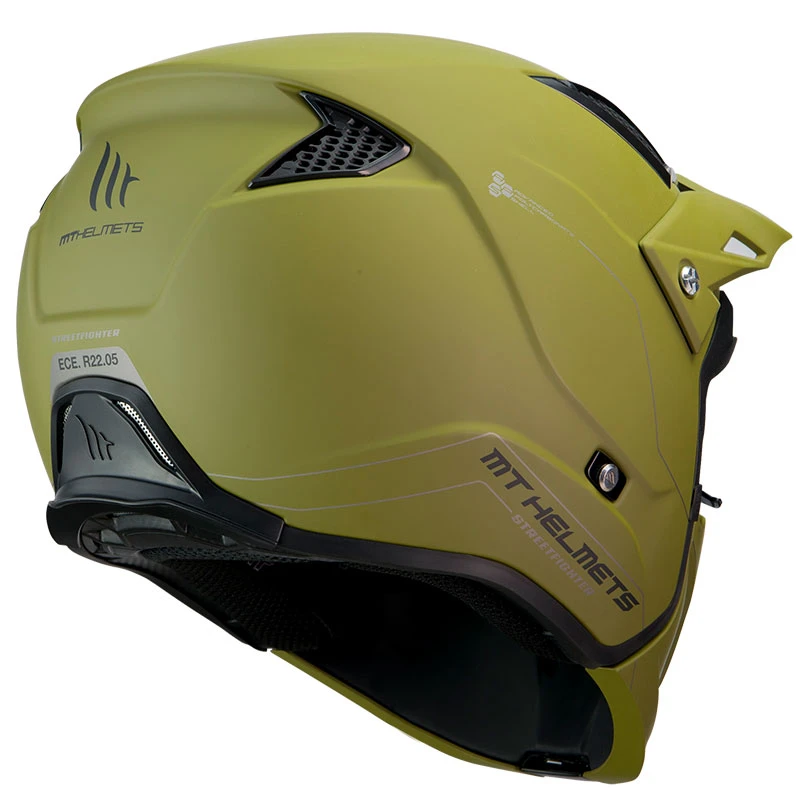 Mentoniera Removibile Mt Helmets Streetfighter Sv Solid A6 Verde Opaco - immagine 3