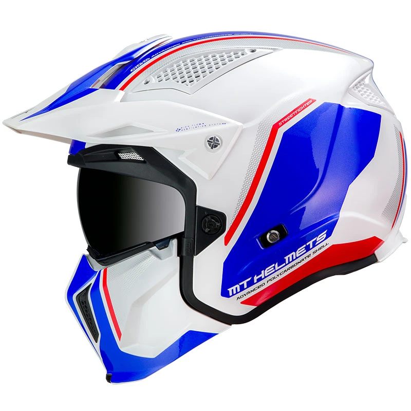 Mentoniera Removibile Mt Helmets Streetfighter Sv Twin B7 Bianco Pearl - immagine 2