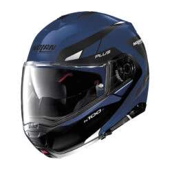 Policarbonato Nolan N100.5 Plus Milestone N-com Cayman Blu