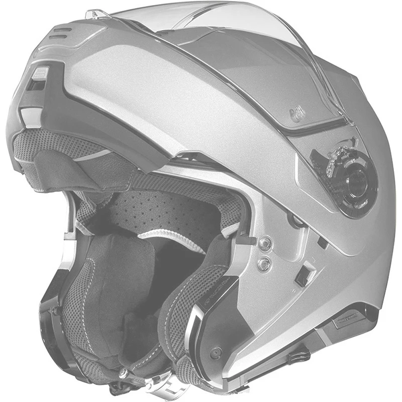 Policarbonato Nolan N100.5 Plus Overland N-com Nero Bianco Lucido - immagine 2