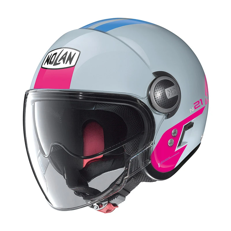 Policarbonato Casco Nolan N21 Visor Agility Zephyr Bianco Rosa