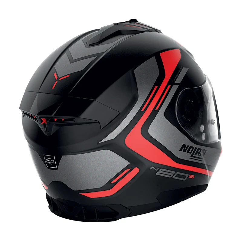Policarbonato Nolan N80.8 Ally N-com Rosso Nero Opaco - immagine 4