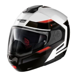 Policarbonato Nolan N90.3 Reflector N-com Bianco Rosso