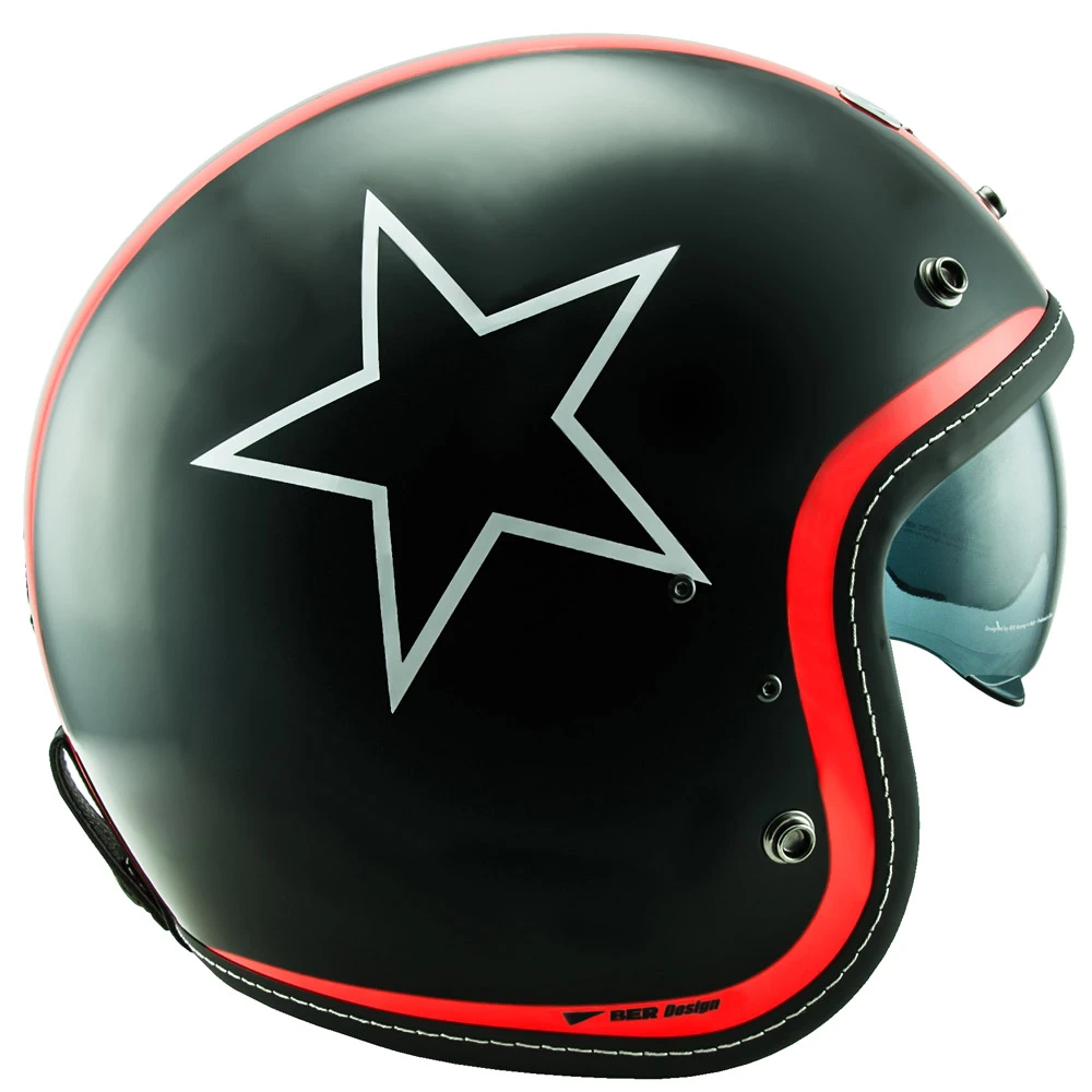 Custom Casco Nos Ns 1f Etoile Rosso - immagine 2