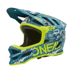 Oneal Downhill Casco O Neal Blade Polyacrylite Hr V.23 Teal Giallo